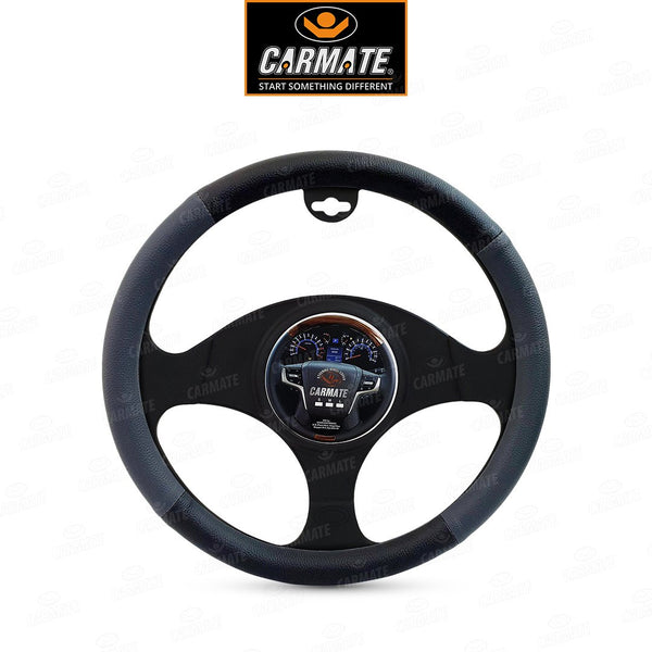 Carmate Car Steering Cover Ring Type Sporty Grip (Black and Grey) For Hyundai - Sonata Fludic (Medium) - CARMATE®