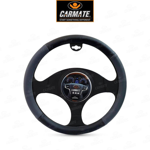 Carmate Car Steering Cover Ring Type Sporty Grip (Black and Grey) For Datsun - Go Plus (Medium) - CARMATE®