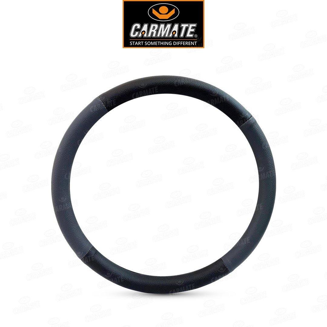 Carmate Car Steering Cover Ring Type Sporty Grip (Black and Grey) For Hyundai - Getz (Medium) - CARMATE®