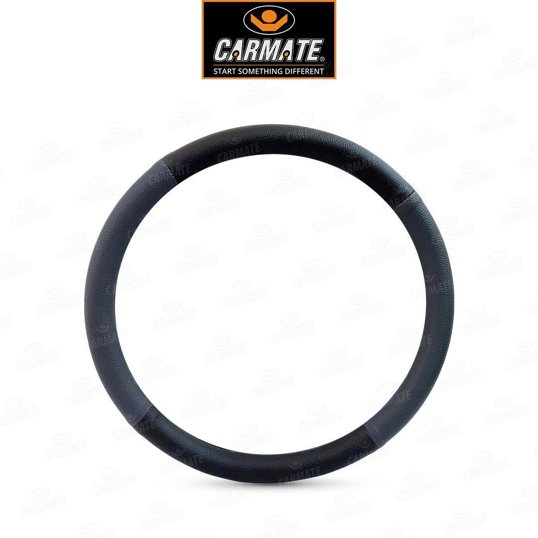 Carmate Car Steering Cover Ring Type Sporty Grip (Black and Grey) For Hyundai - I20 Elite (Medium) - CARMATE®