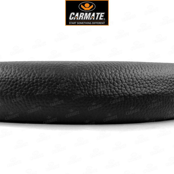 Carmate Car Steering Cover Ring Type Sporty Grip (Black and Tan) For Renault - Kwid (Medium) - CARMATE®