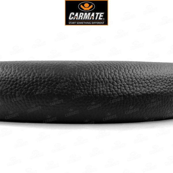 Carmate Car Steering Cover Ring Type Sporty Grip (Black and Tan) For MG - Hector Plus (Medium) - CARMATE®