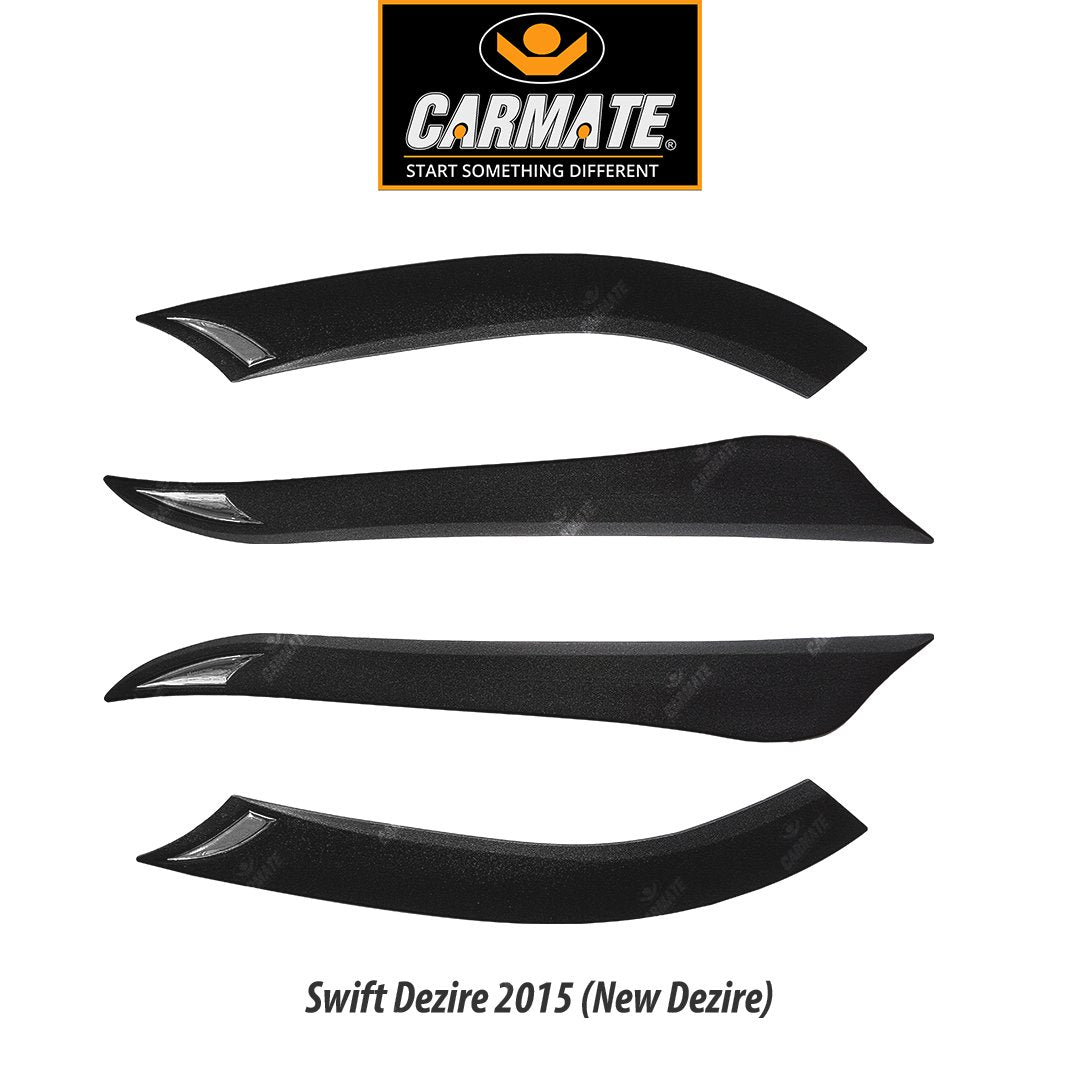 CARMATE Customized Black Car Bumper Scratch Protector for Maruti Suzuki Dzire New - Set of 4
