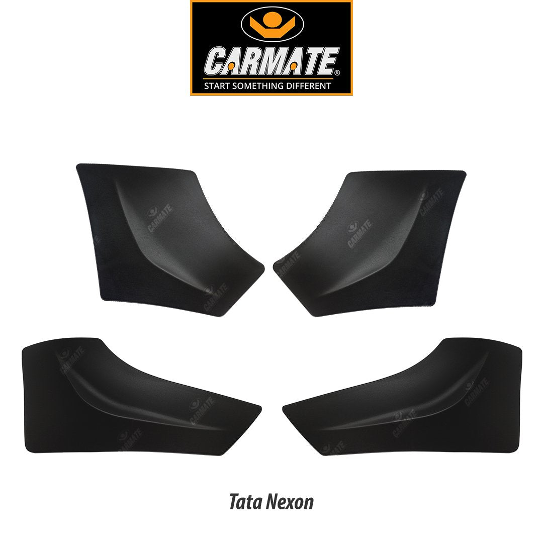 CARMATE Customized Black Car Bumper Scratch Protector for Tata Nexon - Set of 4