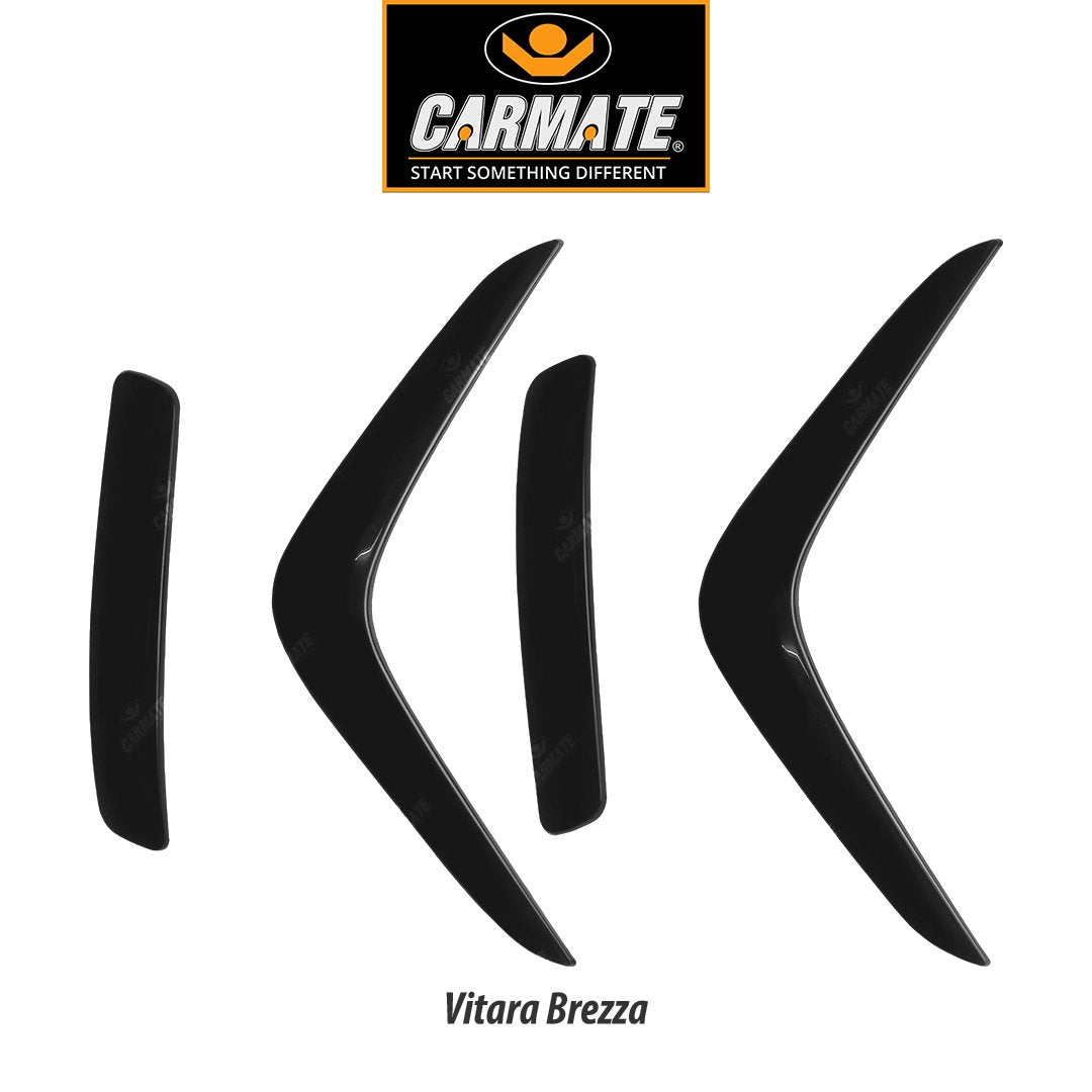 CARMATE Customized Black Car Bumper Scratch Protector for Maruti Suzuki Vitara Brezza - Set of 4
