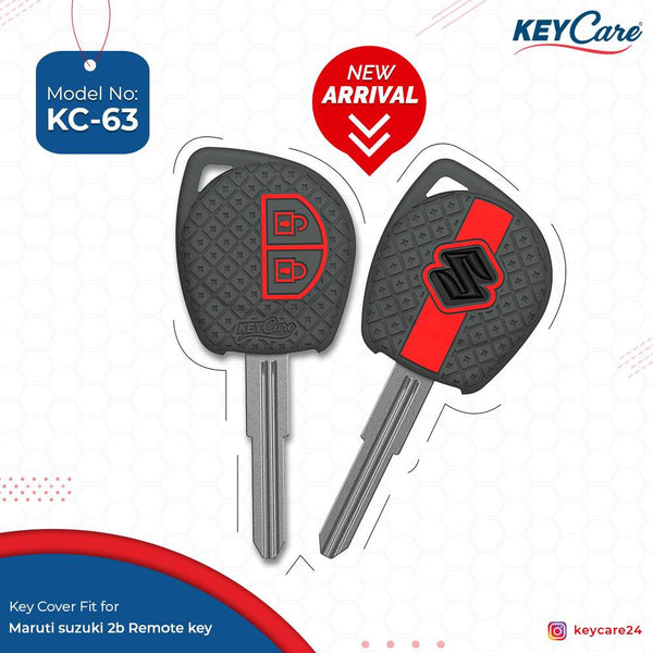 Keycare Silicon Car Key Cover for Maruti - SWIFT (KC63) - CARMATE®