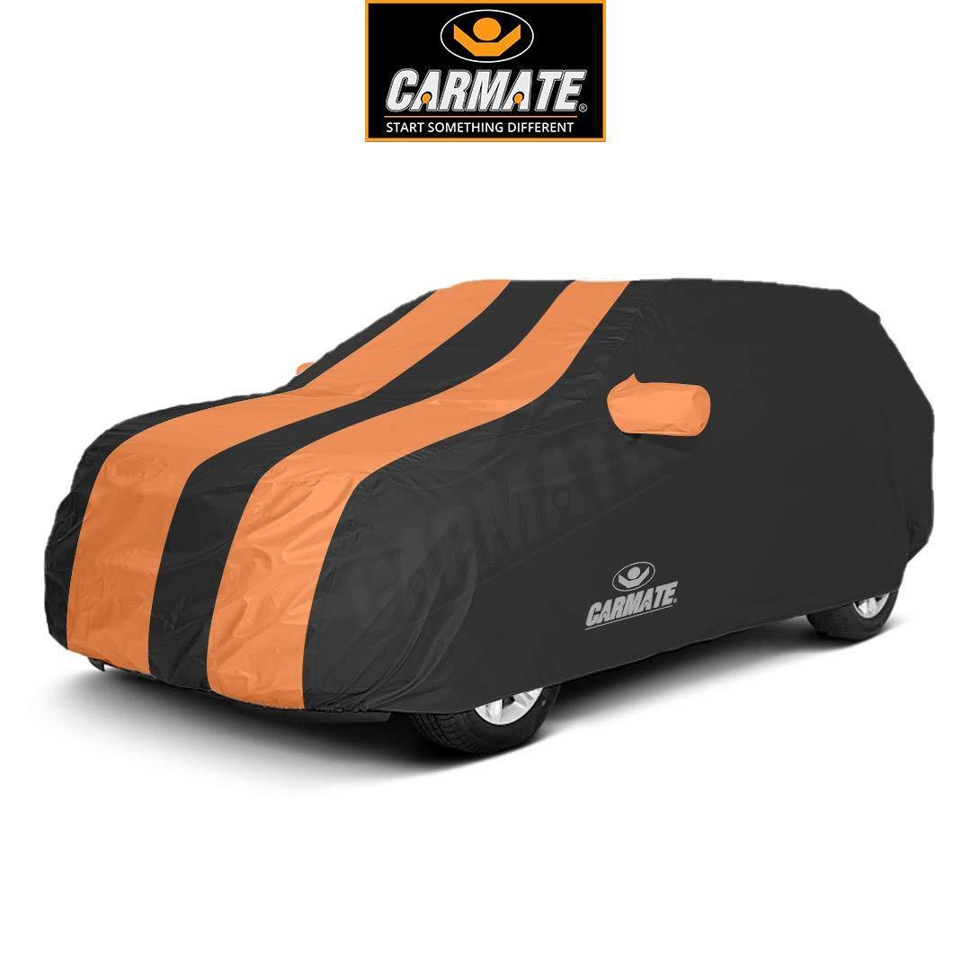Carmate Passion Car Body Cover (Black and Orange) for Toyota - Innova Crysta - CARMATE®