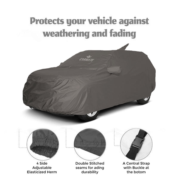 Carmate Car Body Cover 100% Waterproof Pride (Grey) for Mahindra - TUV 300 Plus - CARMATE®