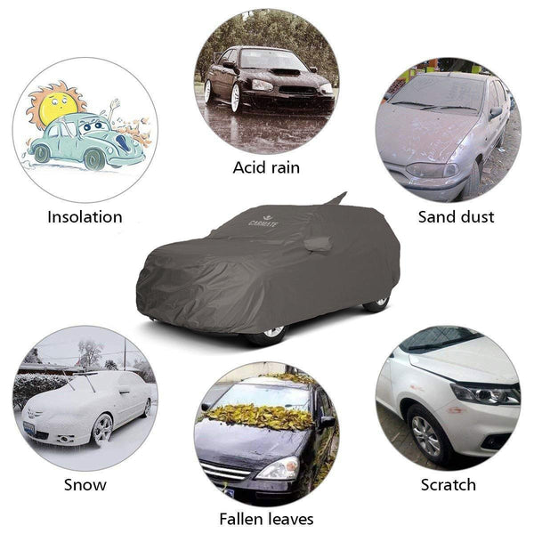 Carmate Car Body Cover 100% Waterproof Pride (Grey) for Tata - Indica - CARMATE®